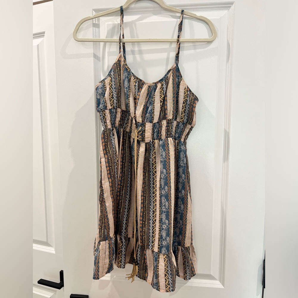 Patterned Mini Dress